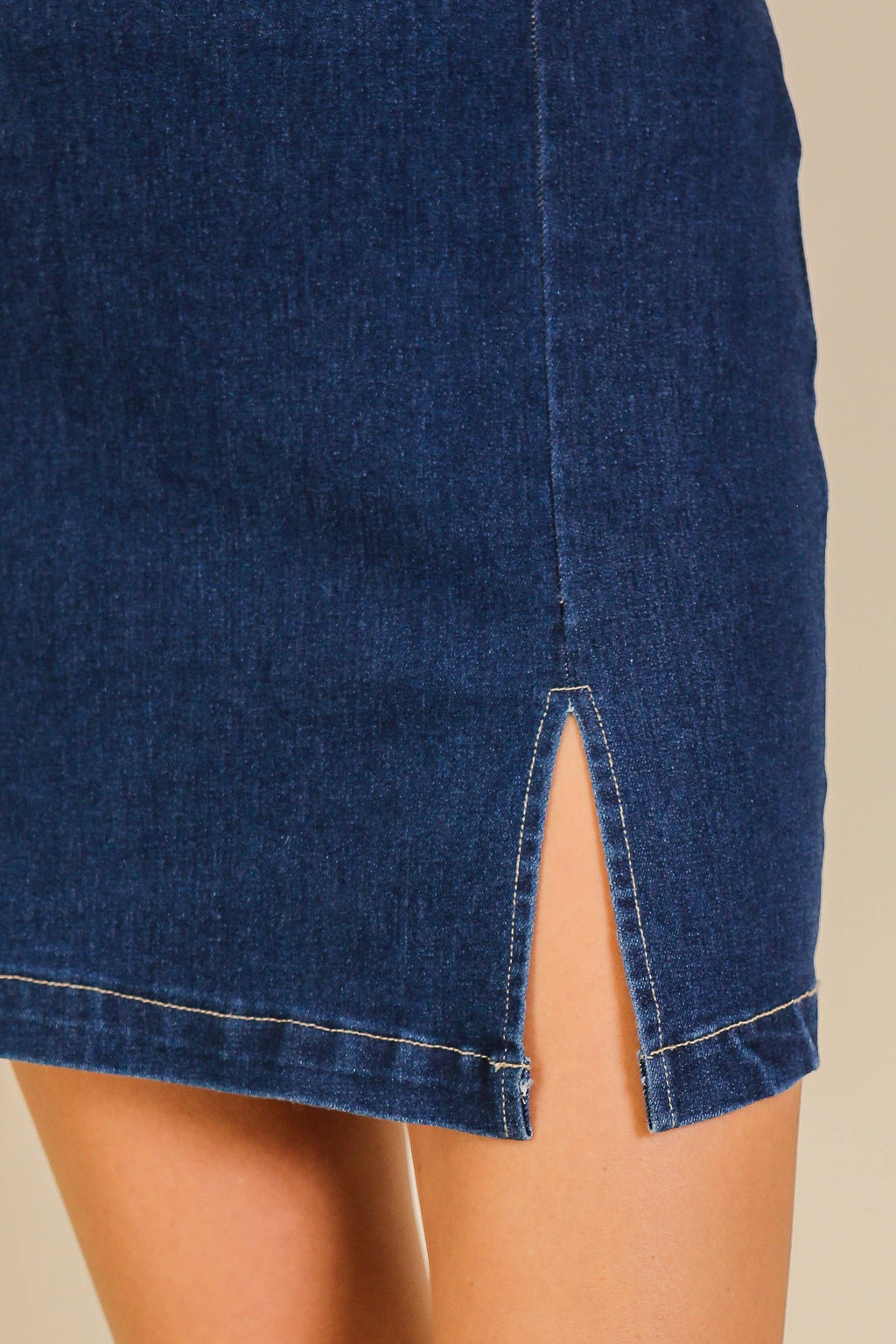Rodeo Nights Stretchy Denim Skirt