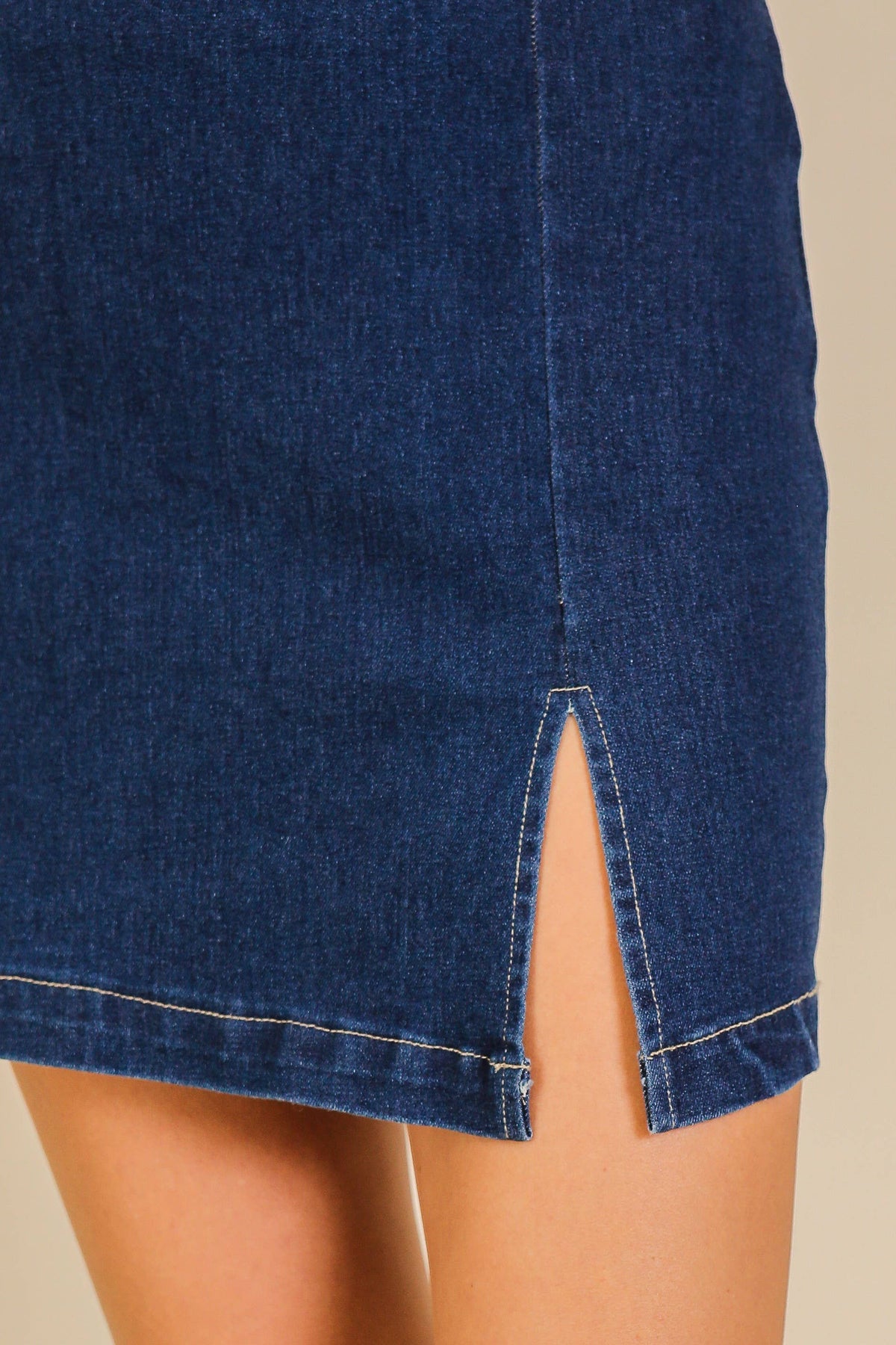 Rodeo Nights Stretchy Denim Skirt