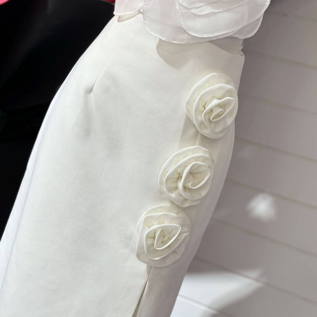 Irena Rosette Maxi Skirt