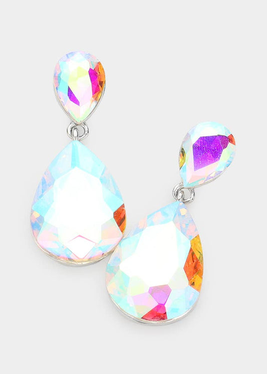 AB Double Teardrop Earrings
