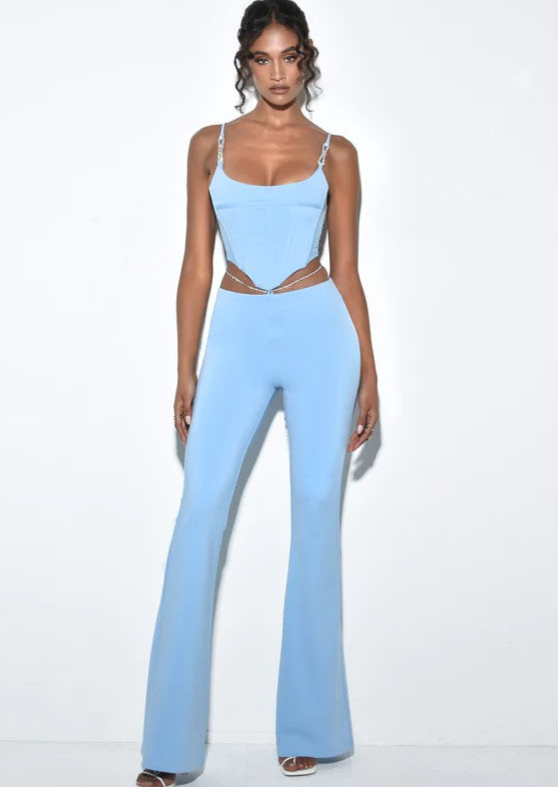 Baby Blue Diamanté Pants