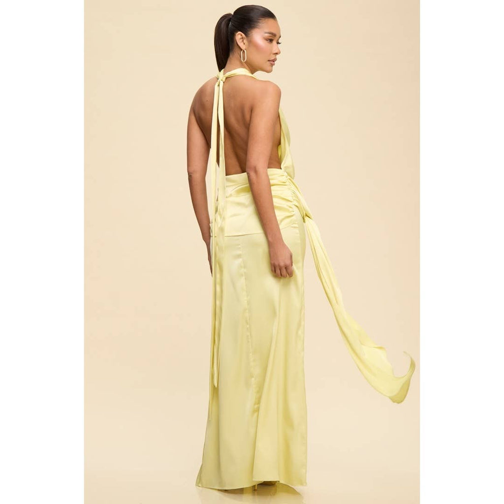 DRAPED MAXI DRESS