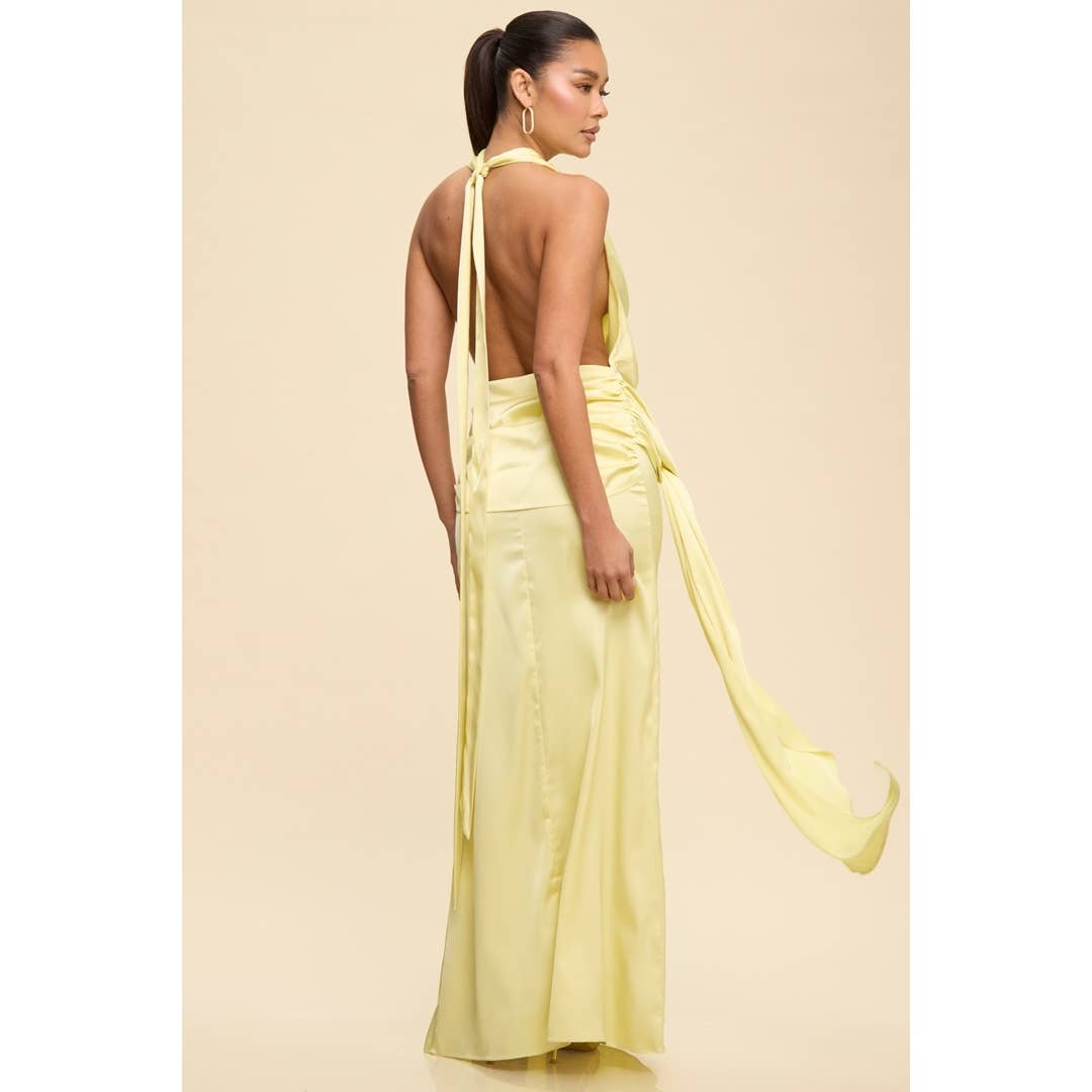 DRAPED MAXI DRESS