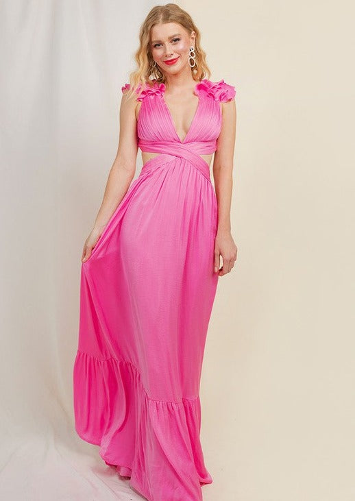 Jane Silk Chiffon Maxi Dress