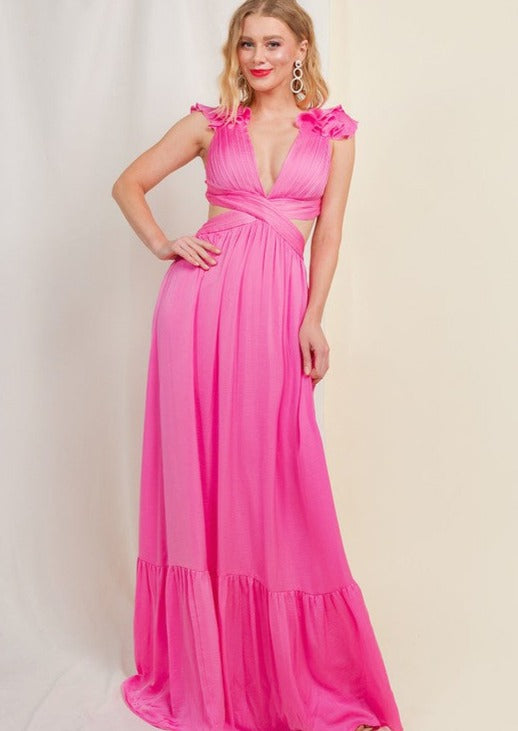 Jane Silk Chiffon Maxi Dress