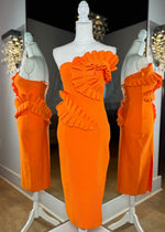 Load image into Gallery viewer, Tangerine Bandage Midi
