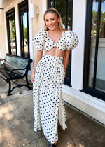 Load image into Gallery viewer, Puff Sleeve Polka Dot Set

