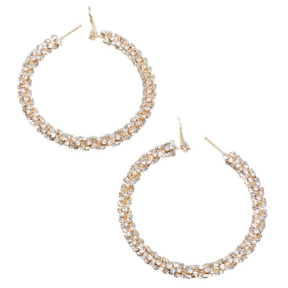 Wrapped Rhinestone Hoops