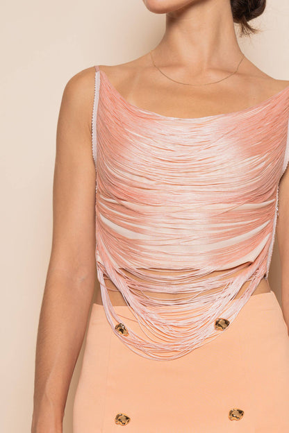 Fringe Spaghetti Strap Top