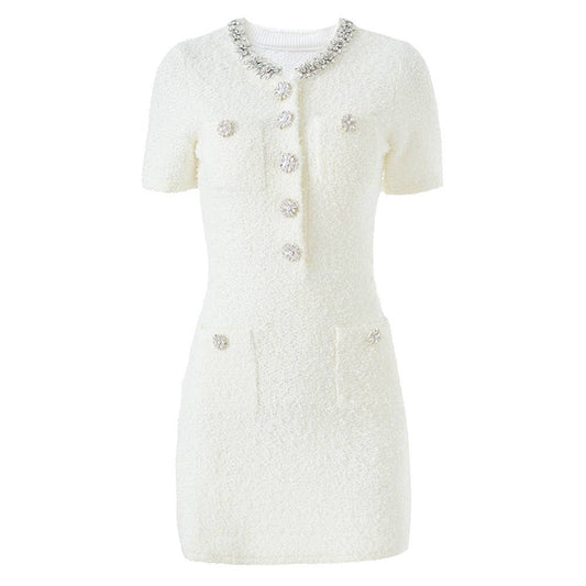 Rina Beaded Tweed Dress