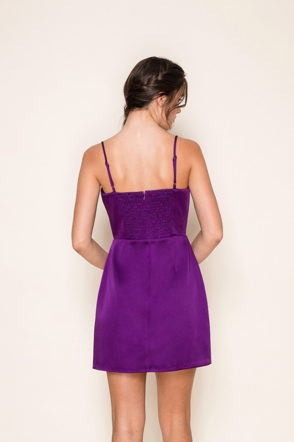 Violet Satin Mini