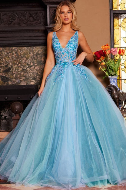 Jovani Floral Embroidered Ballgown 23577