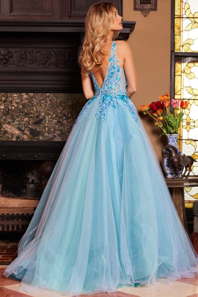 Jovani Floral Embroidered Ballgown 23577