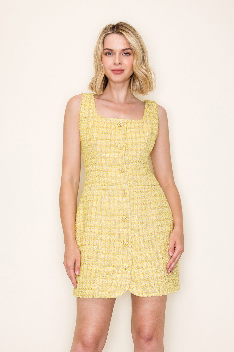 Beth Tweed Mini Dress