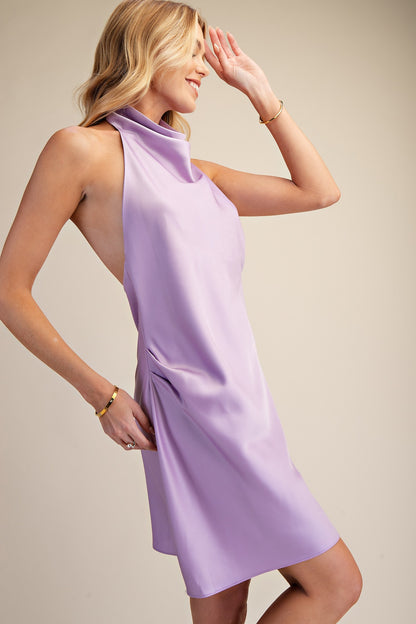 Lola Satin Halter Mini