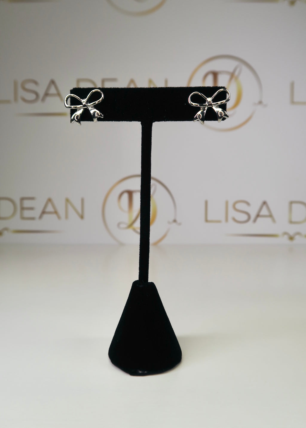 Silver Dipped Bow Stud