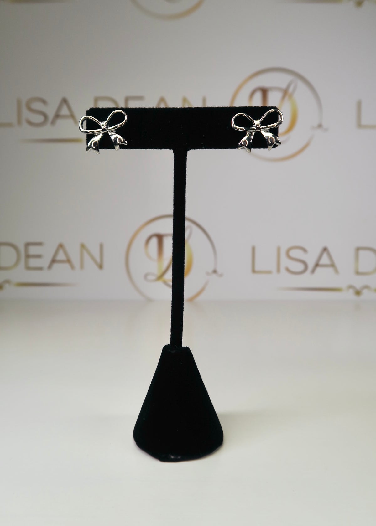 Silver Dipped Bow Stud