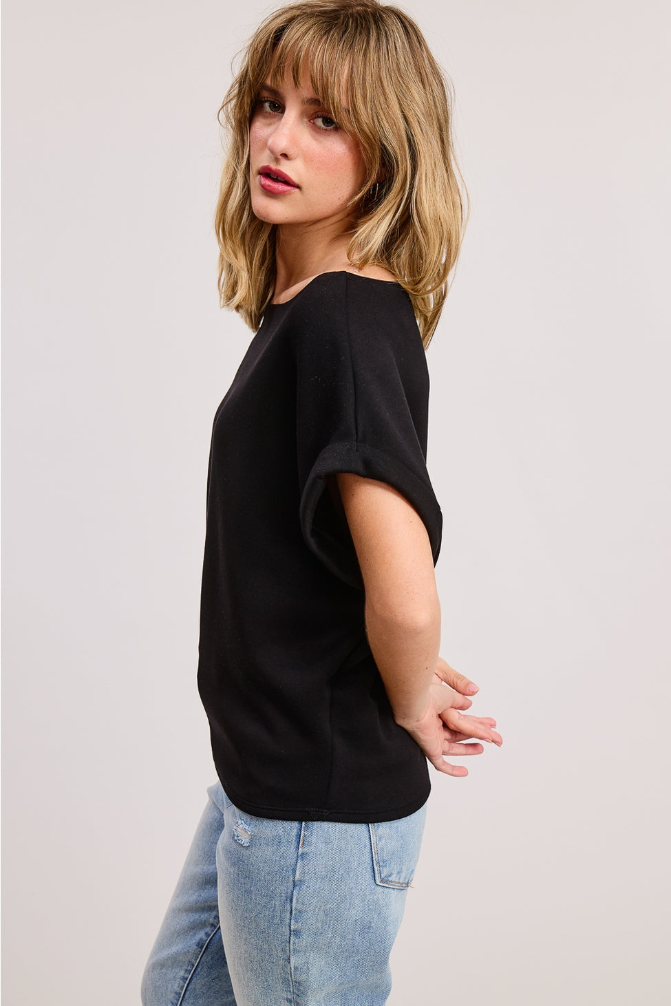 Lauren Scuba Dolman Top