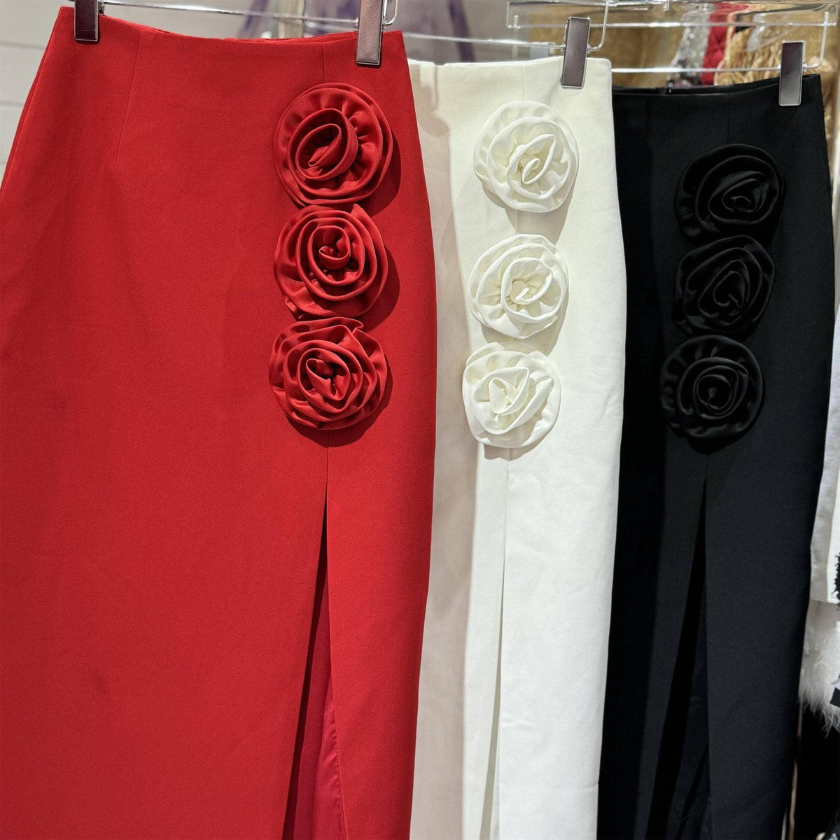 Irena Rosette Maxi Skirt