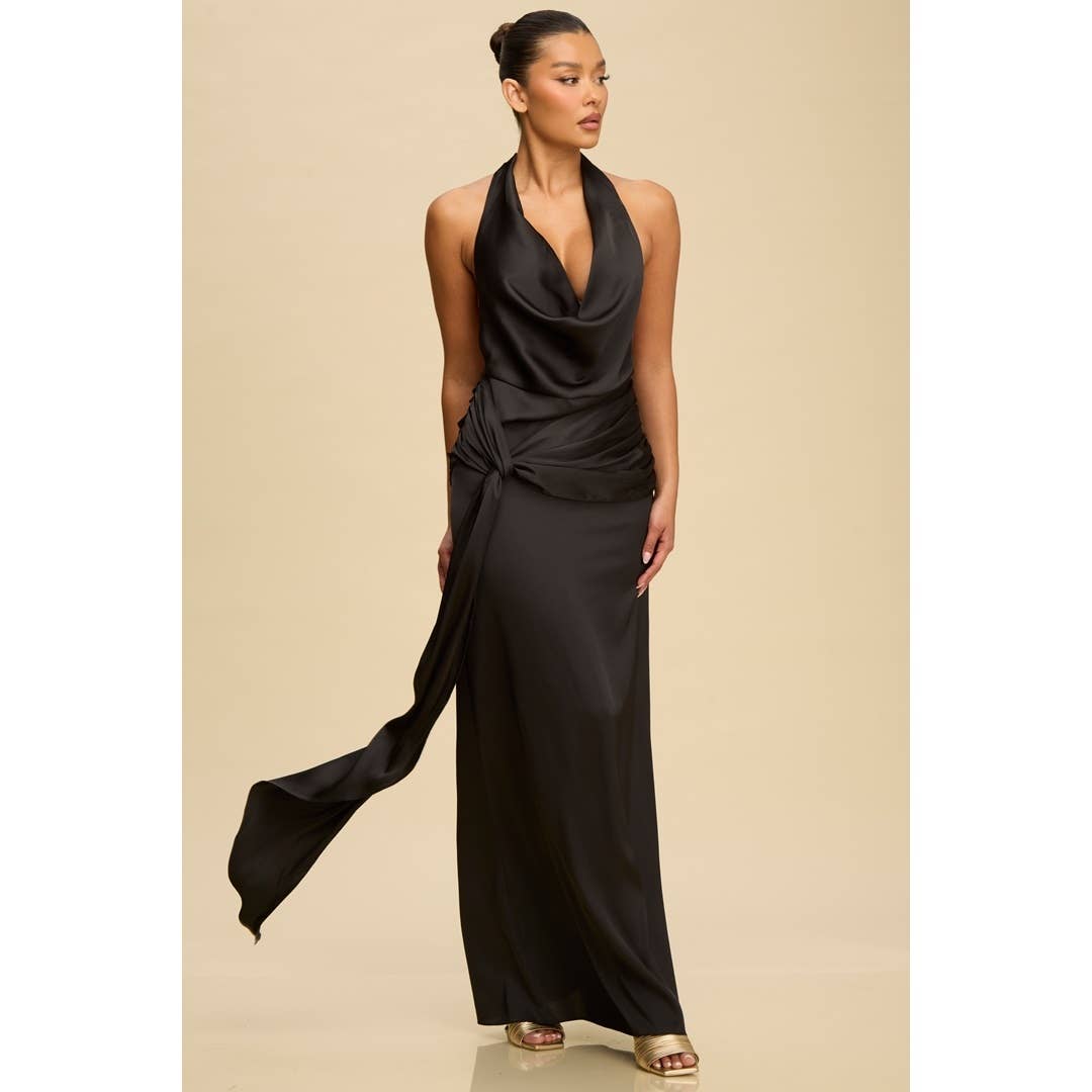 DRAPED MAXI DRESS