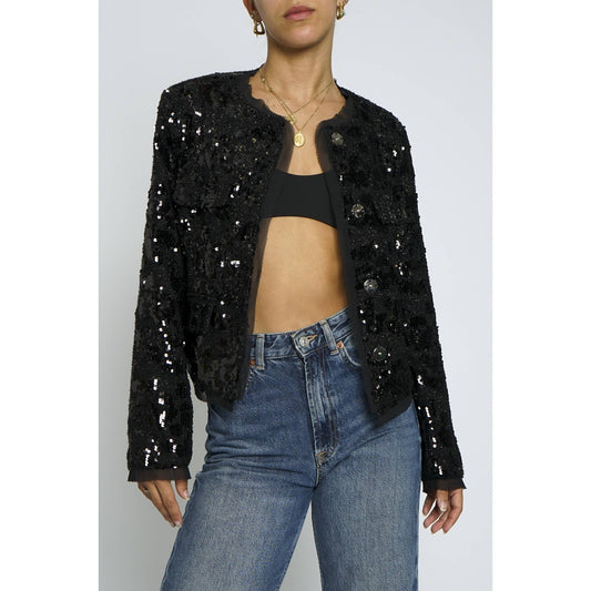 Sequin Boucle Statement Jacket
