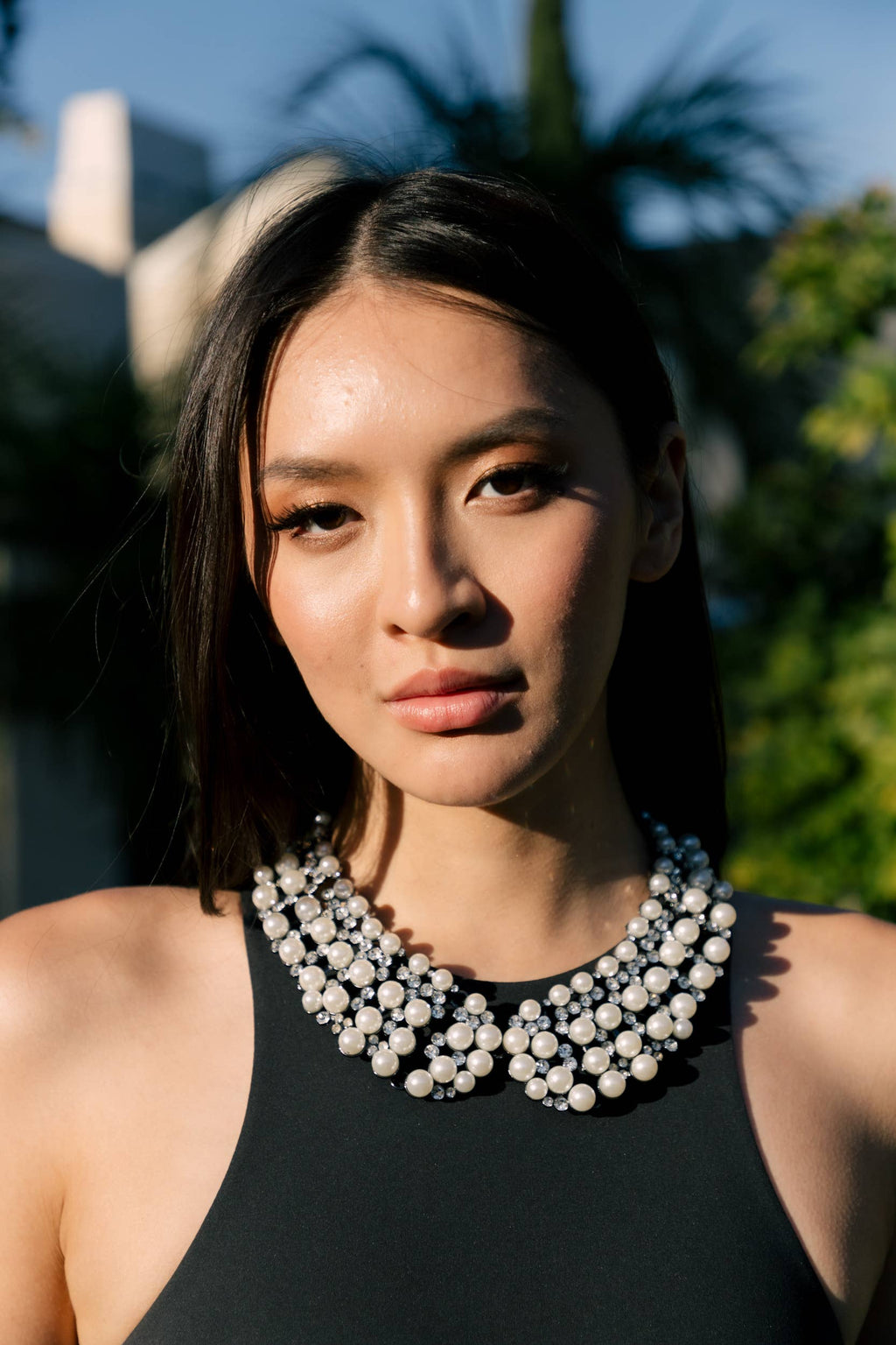Diana Statement Necklace - White
