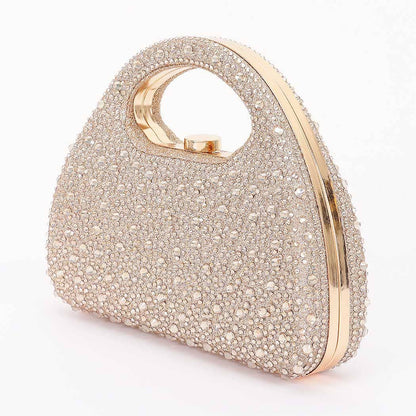 Rhinestone Glitter Hardside Clutch