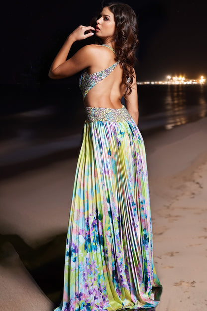 Jovani Print Cut-out Gown 38733