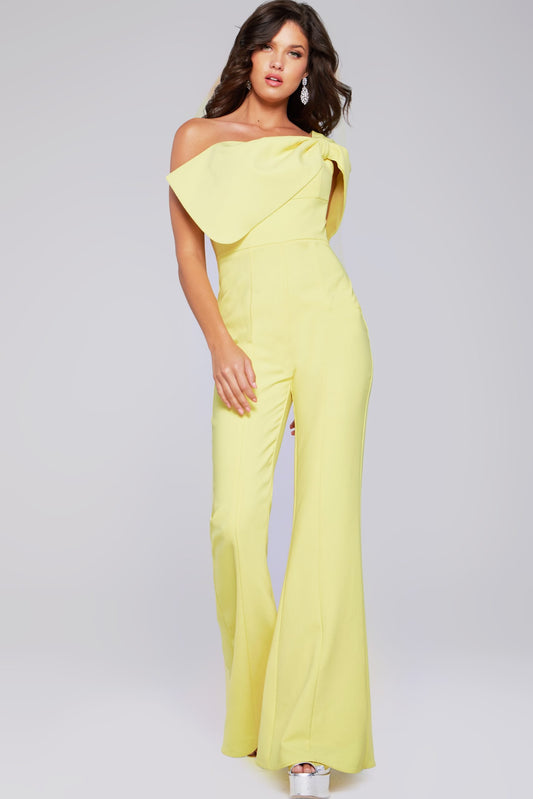 Jovani One Shoulder Knot Jumpsuit 39961