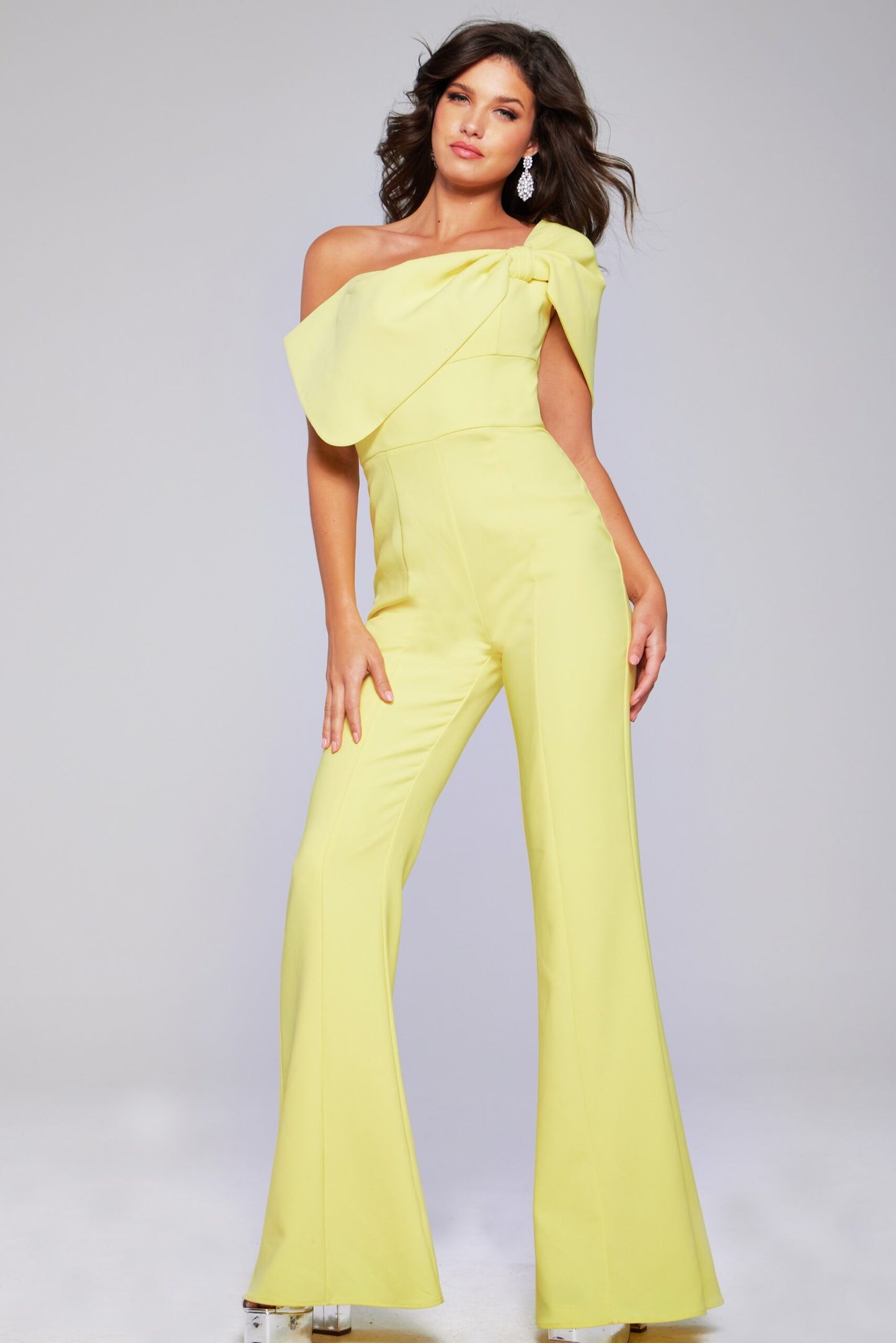 Jovani One Shoulder Knot Jumpsuit 39961