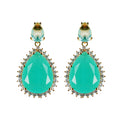 Turquoise & Aquamarine Teardrop Earrings