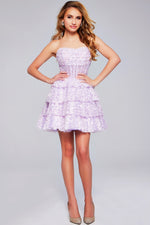 Load image into Gallery viewer, Lilac Strapless Fit and Flare Dress
