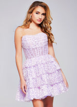 Load image into Gallery viewer, Lilac Strapless Fit and Flare Dress
