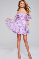 Load image into Gallery viewer, Strapless Fit &amp; Flare Floral Mini
