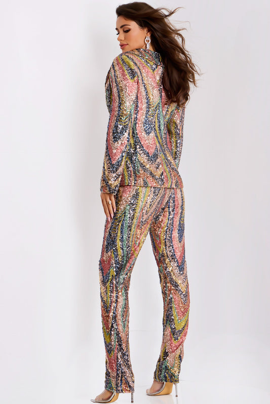 Jovani Sequin Suit Set 40667