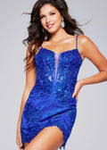 Jovani Royal Sequin Embellished Mini 40922