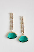 Emerald Dangle Drop Earrings