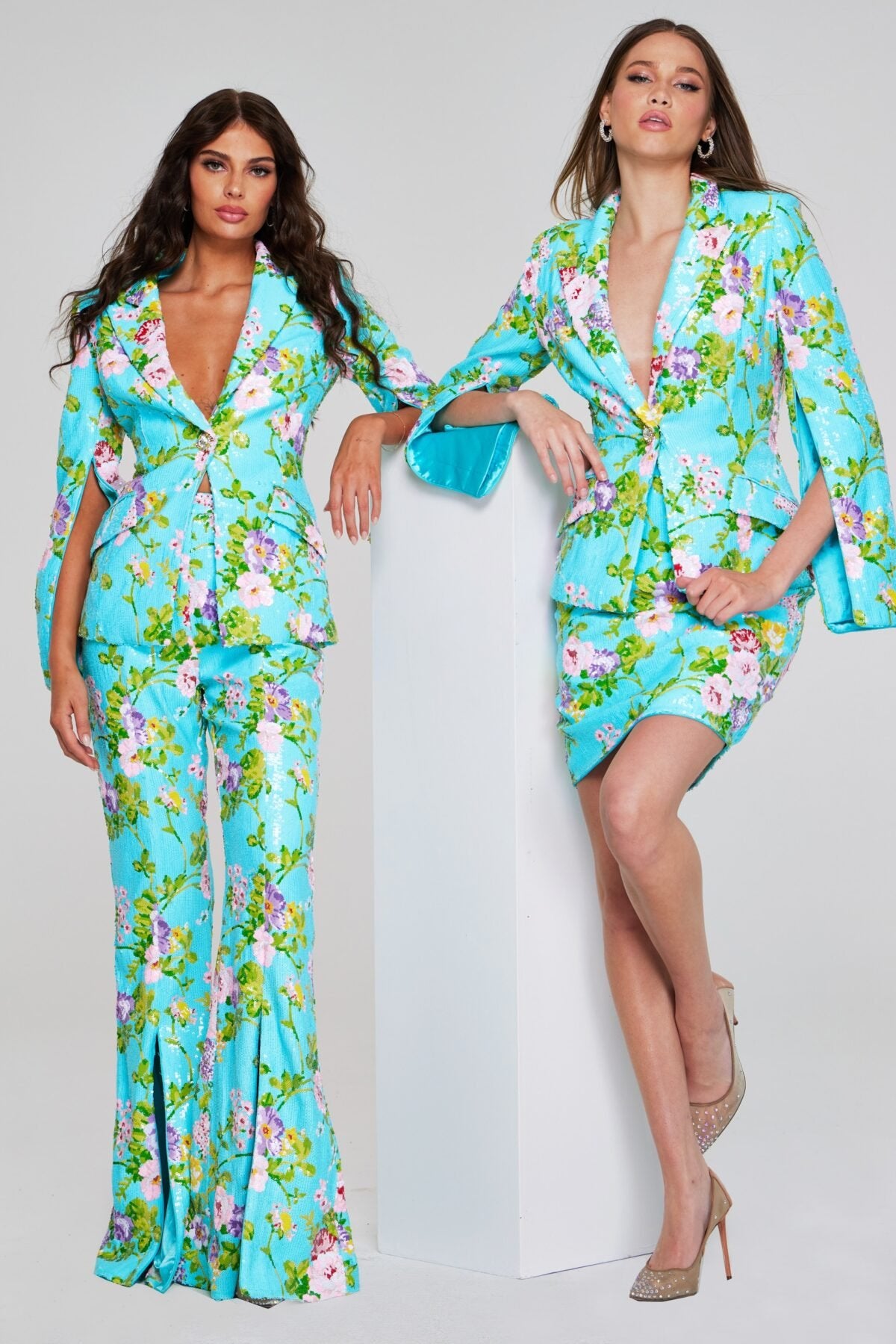 Jovani Floral Sequin Pant Suit 42146