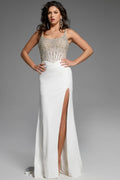 Jovani Corset Beaded Bodice Gown 42343