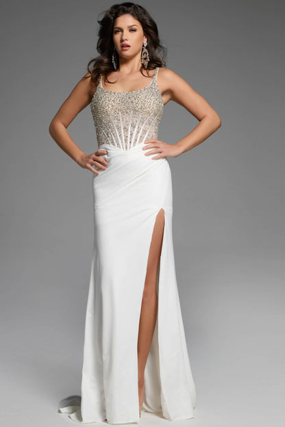Jovani Corset Beaded Bodice Gown 42343