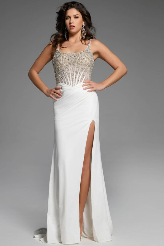 Jovani Corset Beaded Bodice Gown 42343