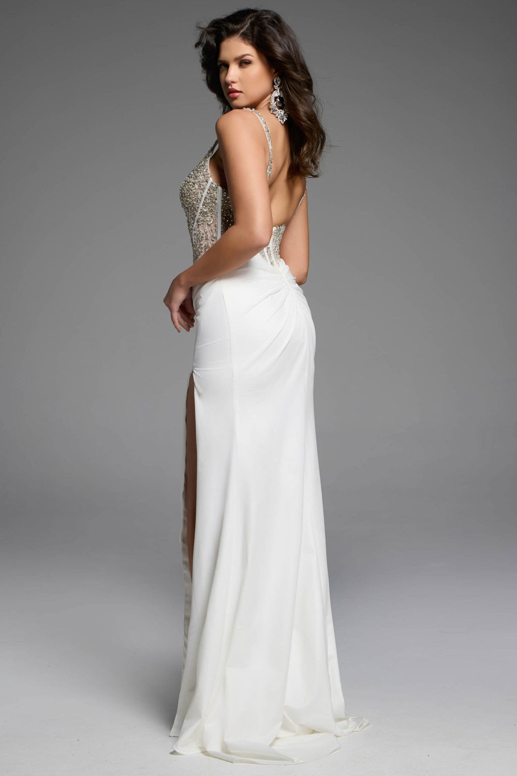 Jovani Corset Beaded Bodice Gown 42343