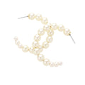 Graduated Pearl Hoop Earrings
