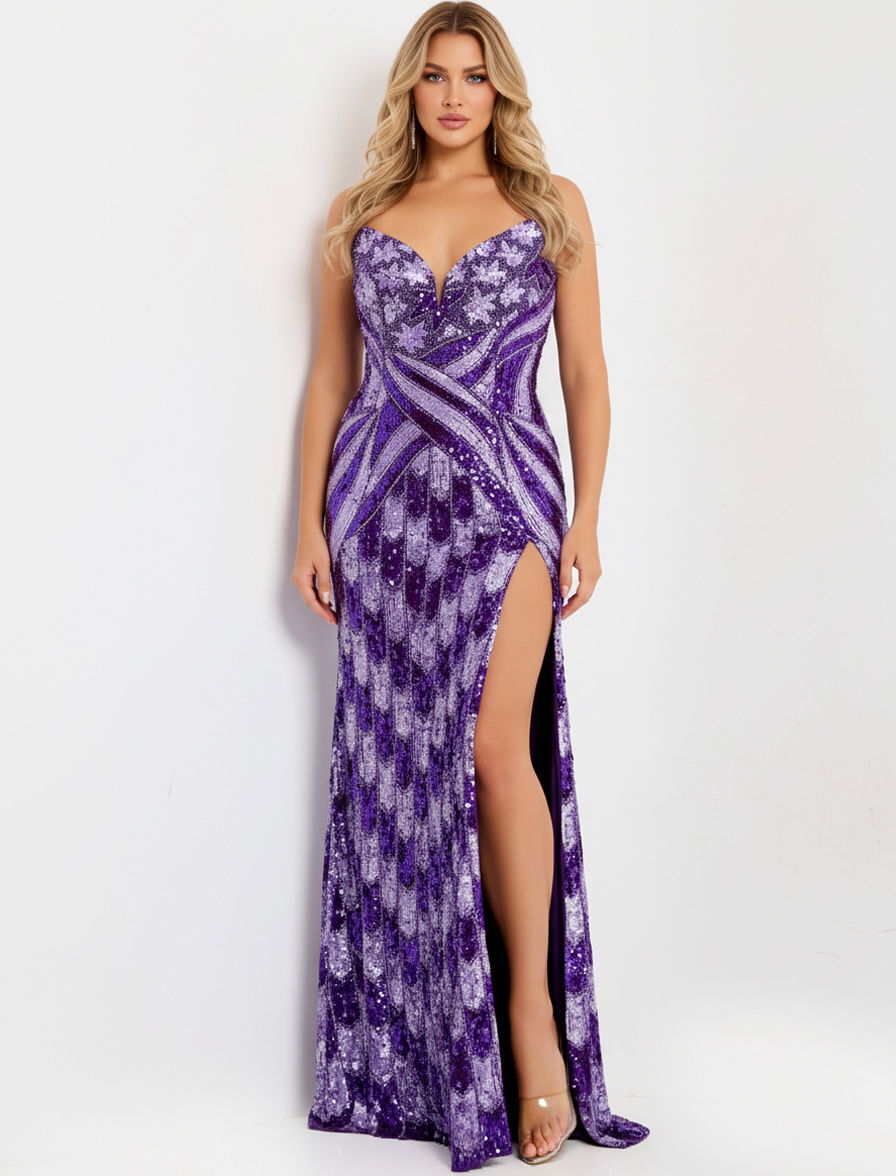 Jovani Sweetheart Sequin Gown 44270