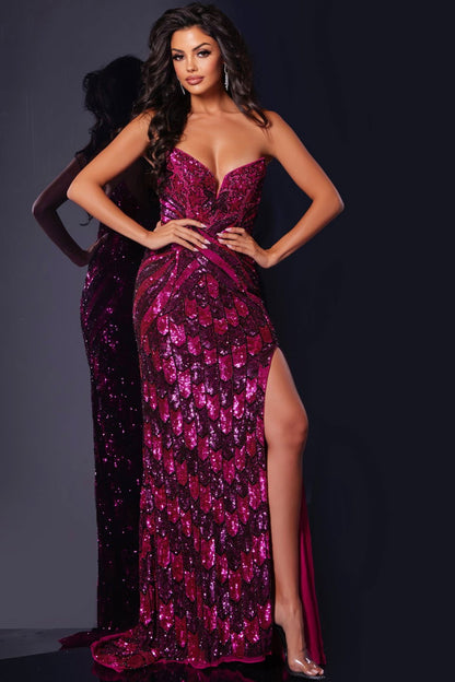 Jovani Sweetheart Sequin Gown 44270