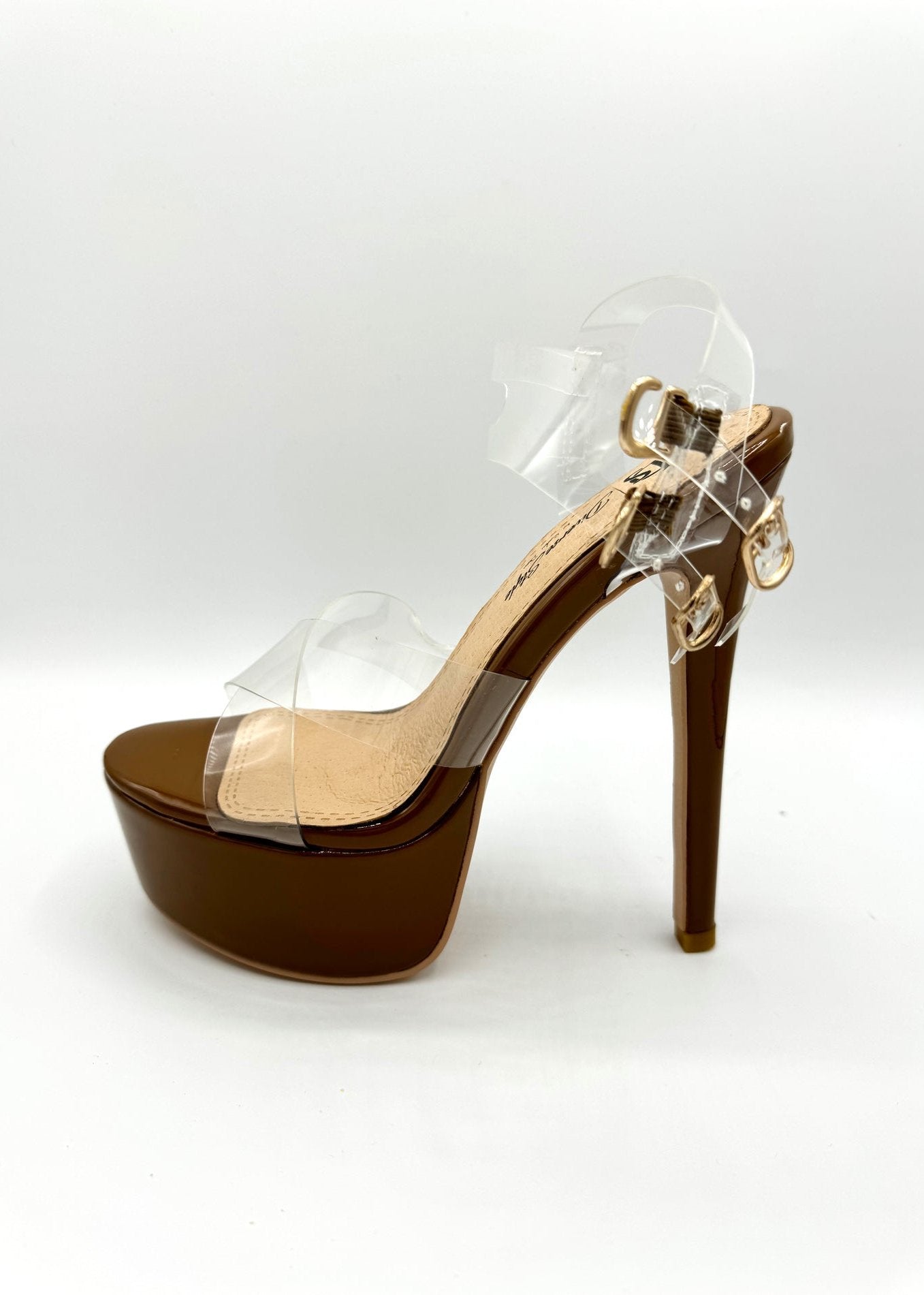 Platform Heel Lucite - Cinnamon