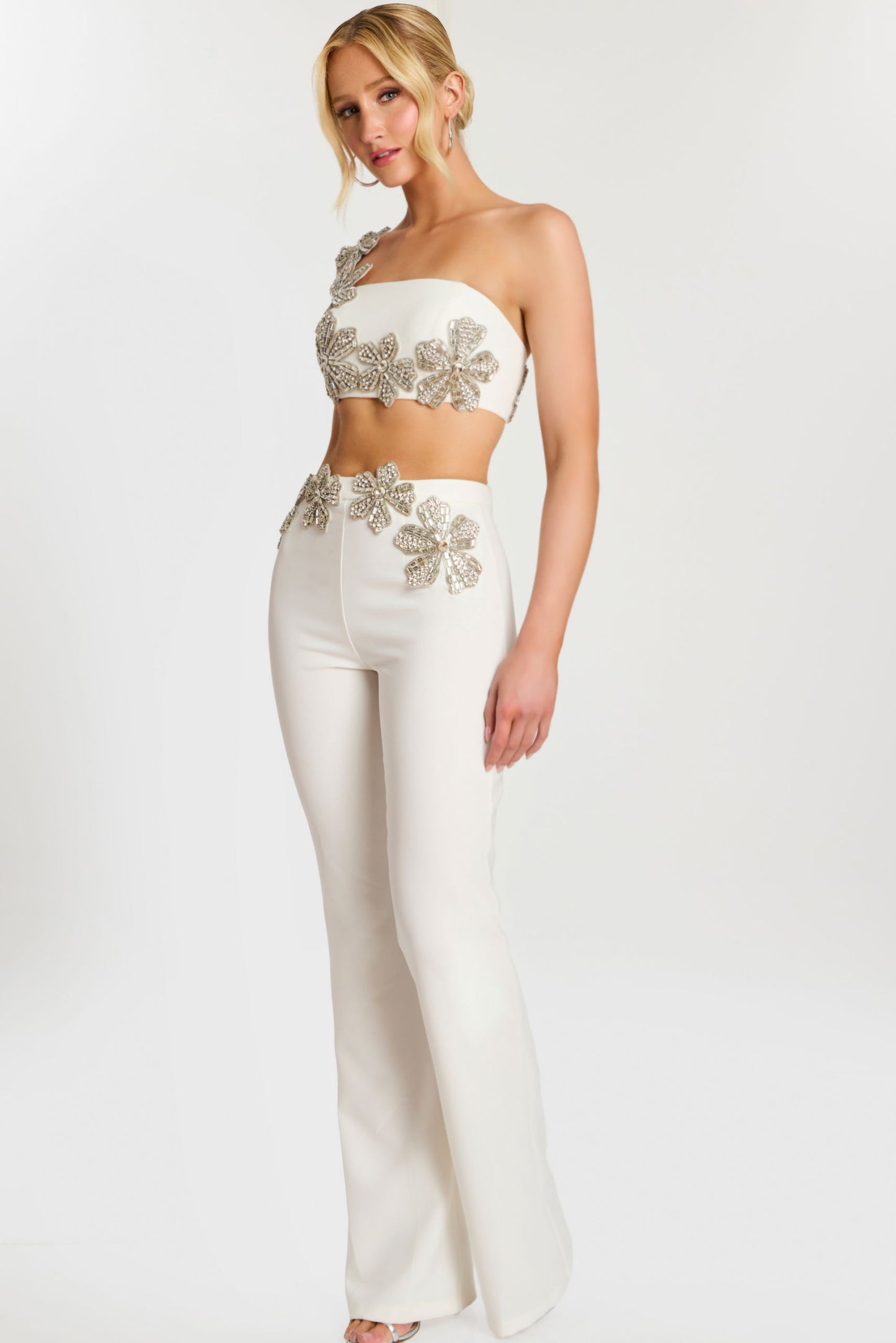 Jovani Beaded Floral Two Piece Set 46007