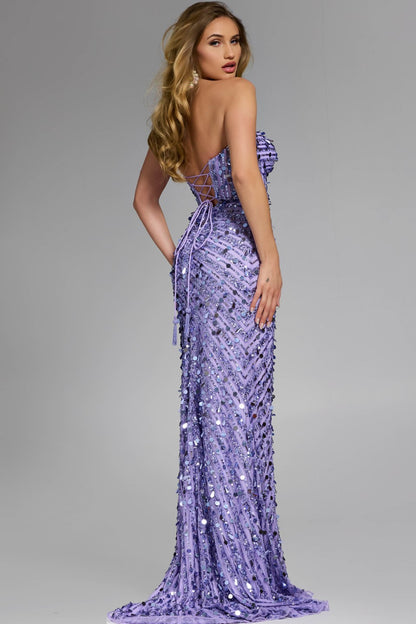 Jovani Strapless Sweetheart Sequin Gown 46714