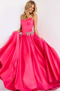 Jovani Bow Accent Drop Waist Ball Gown 47096