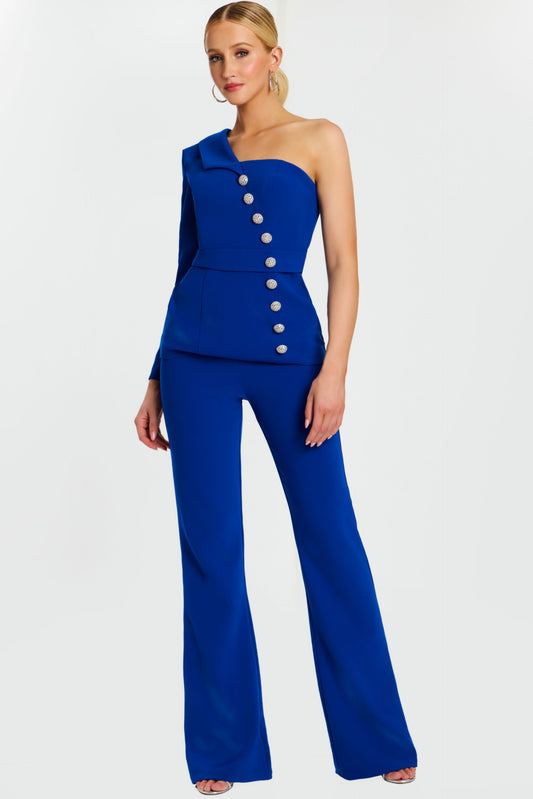 Jovani One Shoulder Button Pansuit 47234